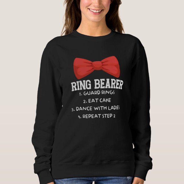 Sweatshirt Bearer Ring Guard Rings Eat Cake Wedding Marriage  (Devant)