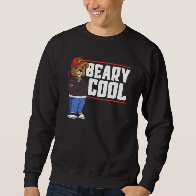 Sweatshirt Beary Cool Bear Wildlife Animal Bear  1 (Devant)