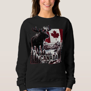 Sweatshirt Beau Canada. Drapeau canadien. Orignal canadien. T