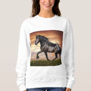Sweatshirt Beau Cheval Noir