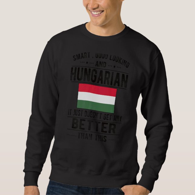 Sweatshirt Beau look Hongrois Drapeau Hongrie Hongrois Racine (Devant)