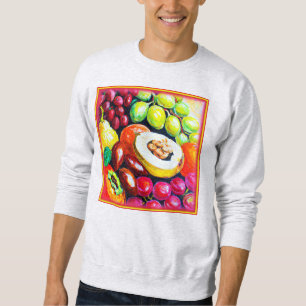 Sweatshirt Beau Mélange de peinture de fruits de raisin. Comm