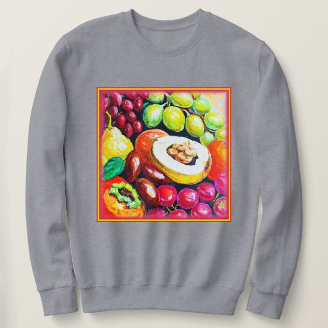 Sweatshirt Beau Mélange de peinture de fruits de raisin. Comm (Design devant)