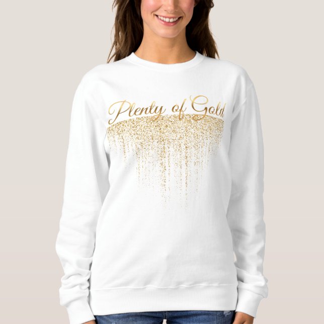Sweatshirt Beaucoup d'Or Paillettes Dorées (Devant)