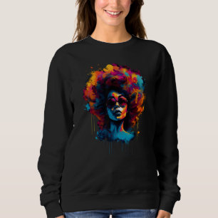 Sweatshirt Beauté de cheveux noirs naturels afro-américains