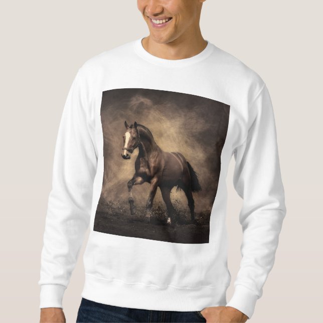 Sweatshirt Beautiful horse throw pillow (Devant)