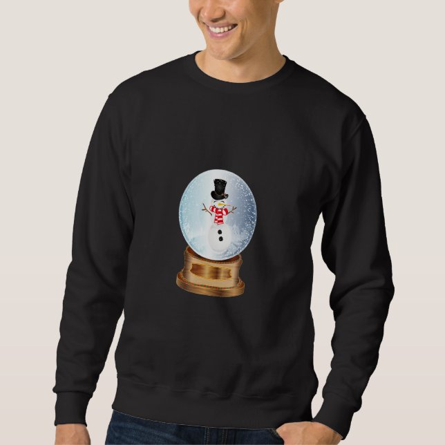 Sweatshirt Beautiful nostalgic snow globe with snowman (Devant)