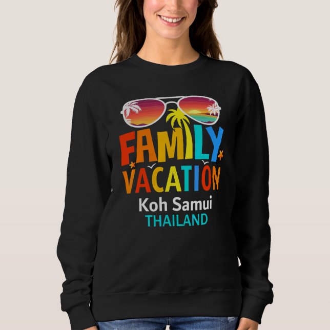 Sweatshirt Beaux ensembles assortis de l'île de Koh Samui pou (Devant)