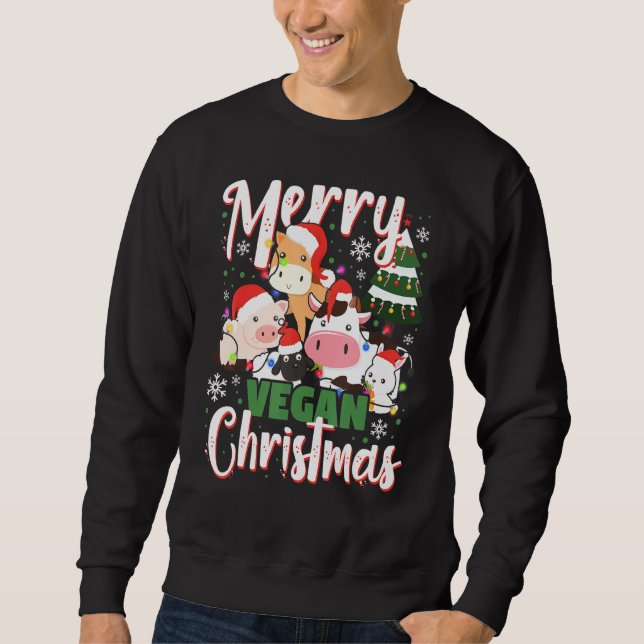 Sweatshirt Beaux et Beaux Animaux Vous Souhaitant Un Joyeux V (Devant)