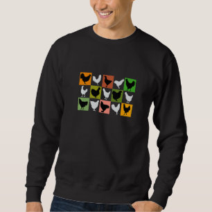 Sweatshirt Beaux Poulets Beaucoup de différentes races de pou