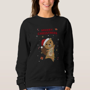 Sweatshirt Beaver Joyeux Noël Animaux d'hiver Beavers