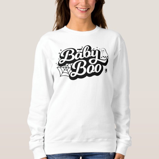 Sweatshirt Bébé Boo Halloween Femmes de base (Devant)