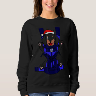 Sweatshirt Bébé Dachshund Père Noël drôle mignonne chien mama