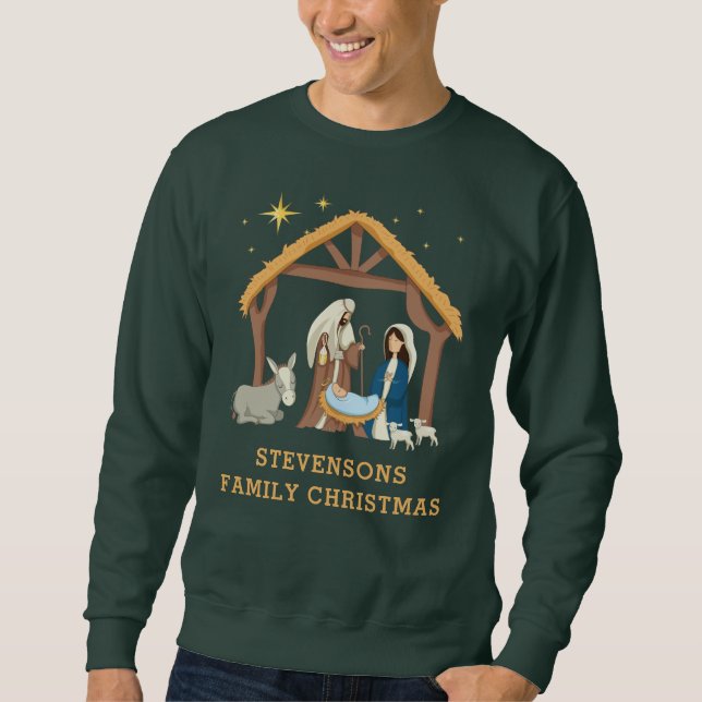 Sweatshirt Bébé de Noël en famille mignonne (Devant)