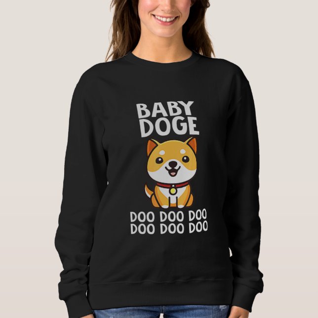 Sweatshirt Bébé Doge Doo Doo Dogecoin Lune Crypto Dogecoin (Devant)