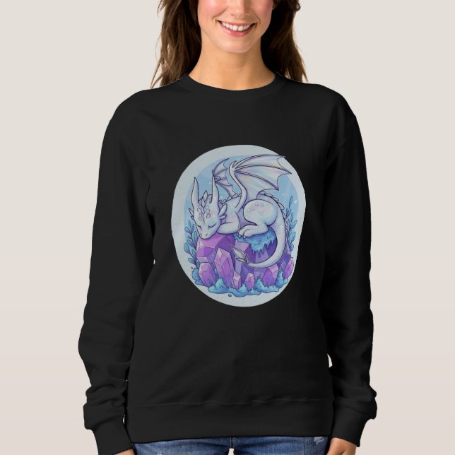 Sweatshirt Bébé dragon pastel endormi (Devant)