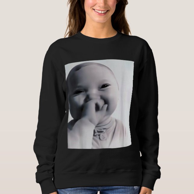 Sweatshirt Bébé génération z Mème ai Viral Rire AI Rieur  (Devant)