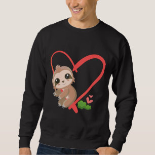 Sweatshirt Bébé mignon Sloth Valentines Jour Sloth