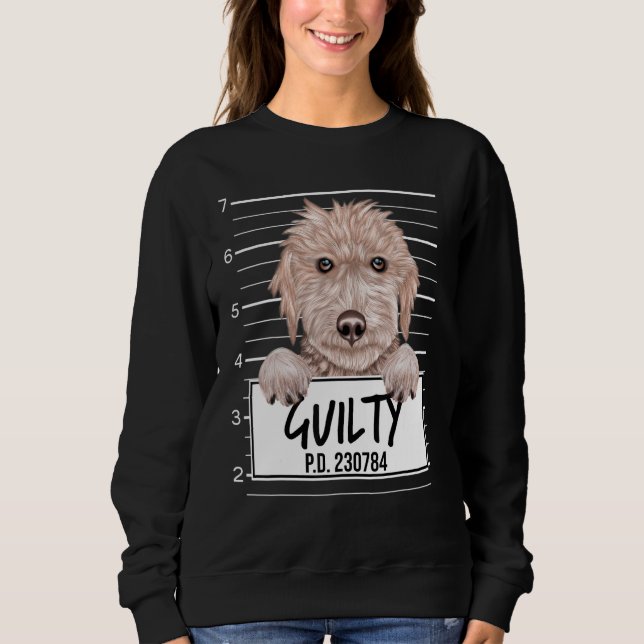 Sweatshirt Bedlington Terrier Mugshot Guilty Chien (Devant)
