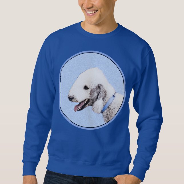 Sweatshirt Bedlington Terrier Peinture - Art Chien original (Devant)