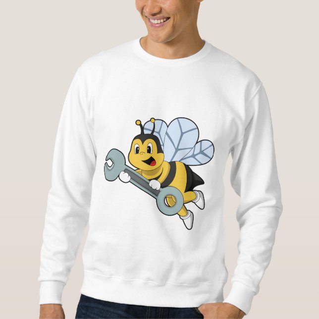 Sweatshirt Bee as Mechanic with Wrench (Devant)