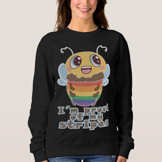 Sweatshirt Bee LGBTQ+ LGBT LGBTQ Rainbow Bee (Devant)