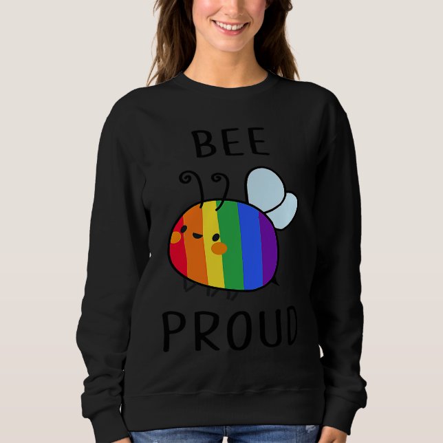Sweatshirt Bee Proud LGBT LGBT Gay Transgender Pride (Devant)