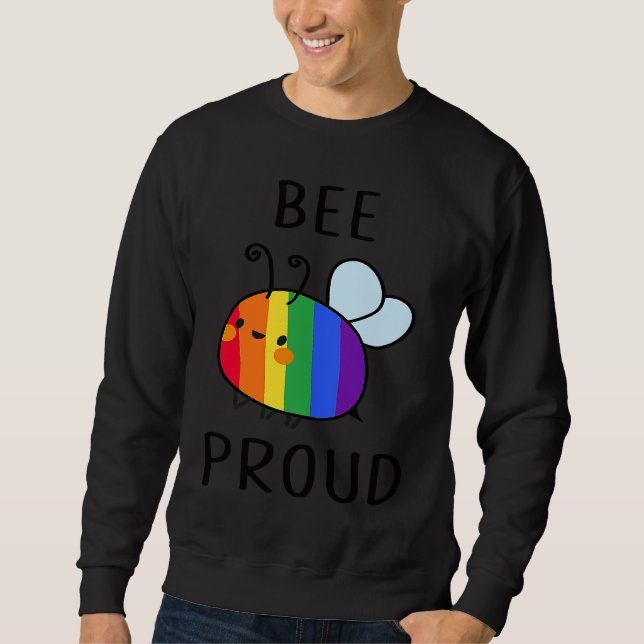 Sweatshirt Bee Proud LGBT LGBT Gay Transgender Pride (Devant)
