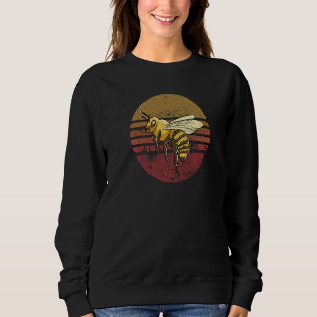 Sweatshirt Bee vintage Retro Style Bee (Devant)