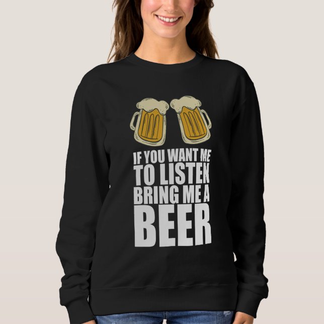 Sweatshirt Beer for men Drinker Beer (Devant)