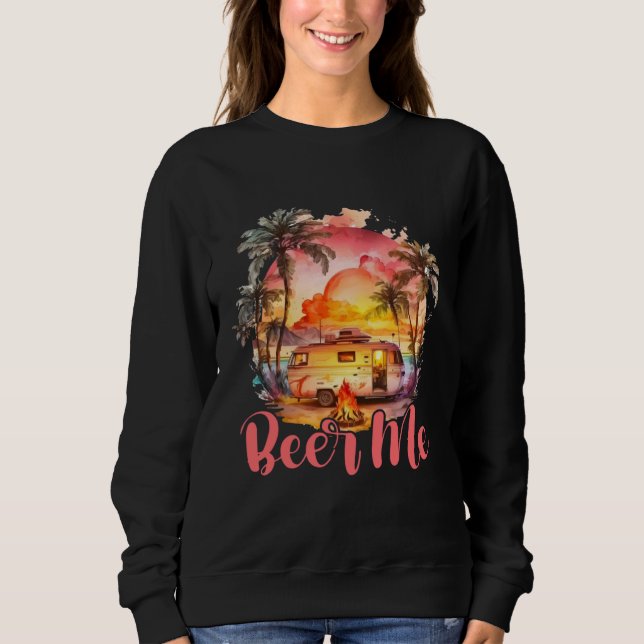 Sweatshirt Beer Me Summer Beach Vacation Family Trip Drinking (Devant)