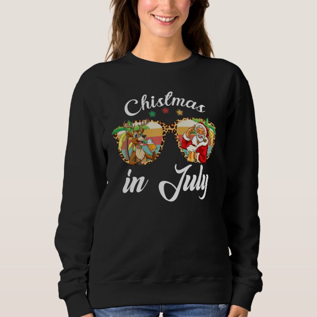 Sweatshirt Beer Santa Claus Christmas in July Tee (Devant)