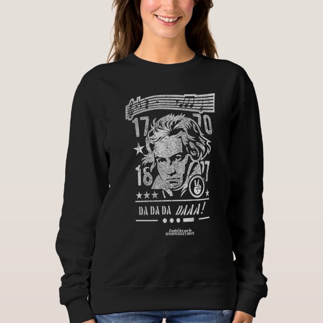 Sweatshirt Beethoven Compositeur allemand Portrait 5e Symphon (Devant)