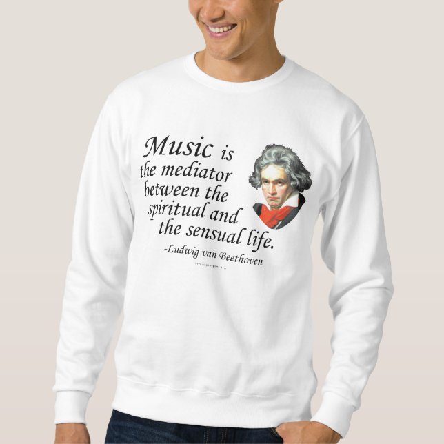 Sweatshirt Beethoven sur la musique (Devant)