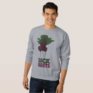 Sweatshirt Beets Malades (Beats) Beet Rouge Végétarien Drôle