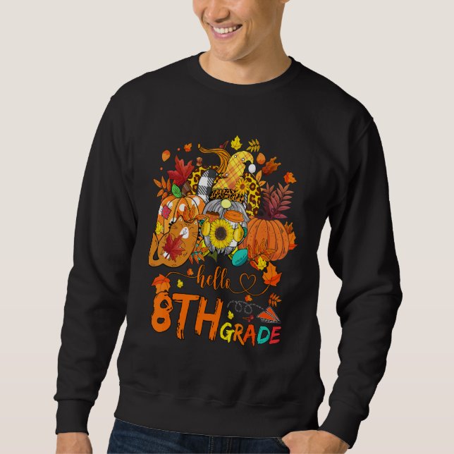 Sweatshirt Beginning Of Autumn Fall Teacher Sunflower Hello 8 (Devant)