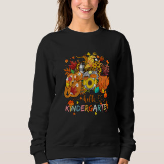 Sweatshirt Beginning Of Autumn Teacher Sunflower Hello Kinder