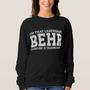Sweatshirt Behr Nom personnel Prénom Drôle