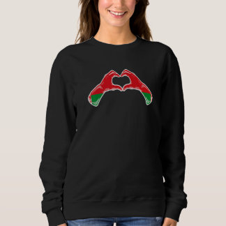 Sweatshirt Belarus Flag Belarusian Heart  1