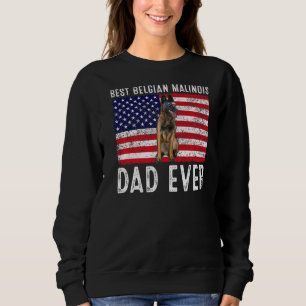 Sweatshirt Belge Malinois Papa Américain Drapeau Belge Mal