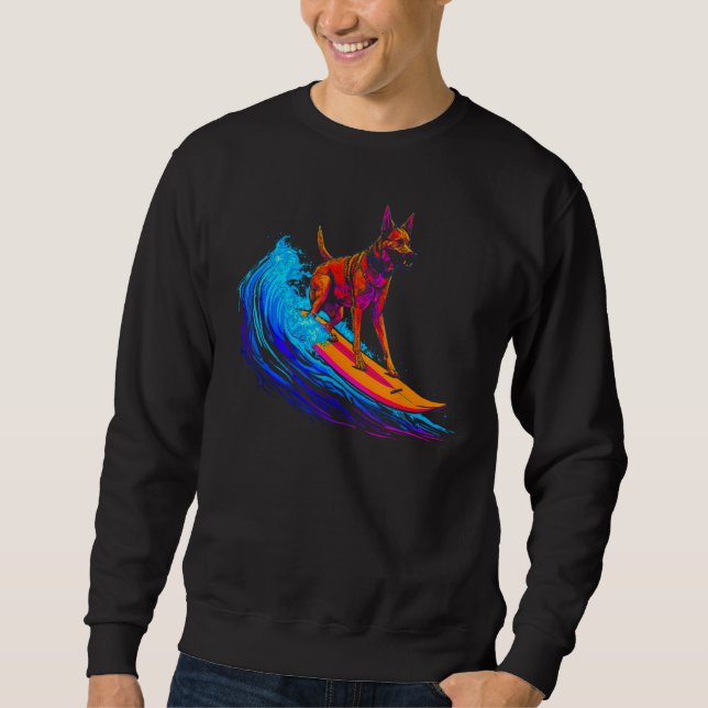 Sweatshirt Belgian Malinois Dog Surf (Devant)