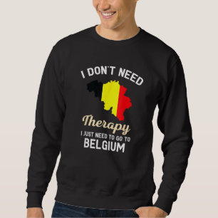 Sweatshirt Belgique Carte du Drapeau Belge Voyage Vocation