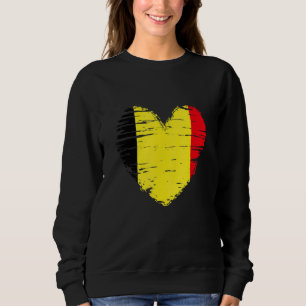 Sweatshirt Belgique Coeur Belge Drapeau Belge Pride