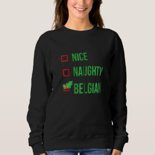 Sweatshirt Belgique Funny Belgique Pyjama Noël