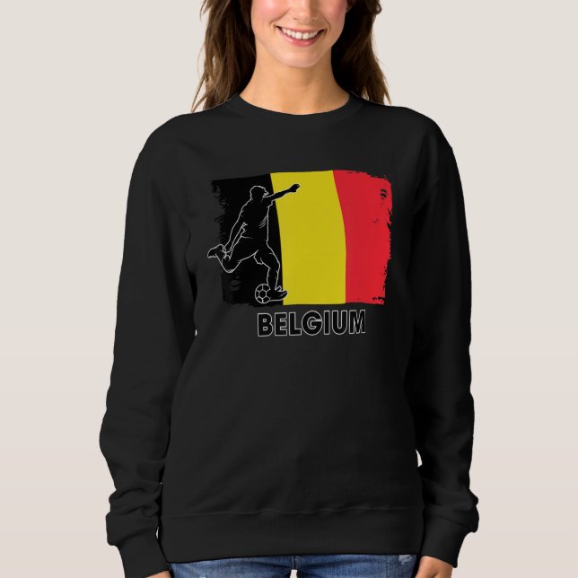 Sweatshirt Belgium Soccer Fan  2022 National Football Team Fl (Devant)