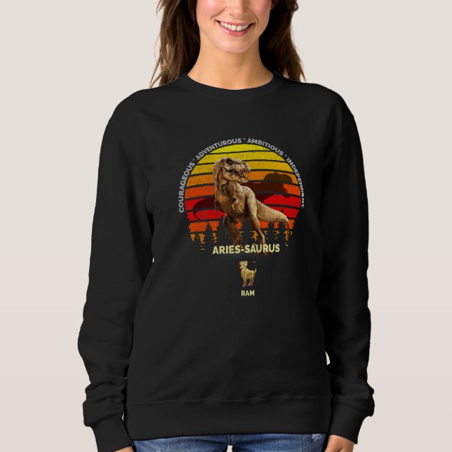 Sweatshirt Bélier Saurus Zodiac Aries (21 mars 19) Ram Din (Devant)