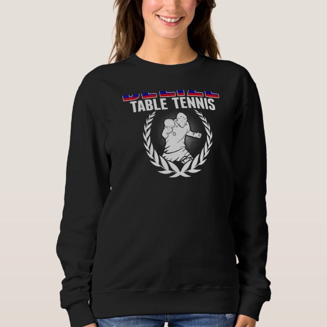 Sweatshirt Belize Tennis de Table  Équipe de Ping Pong Bélizi (Devant)