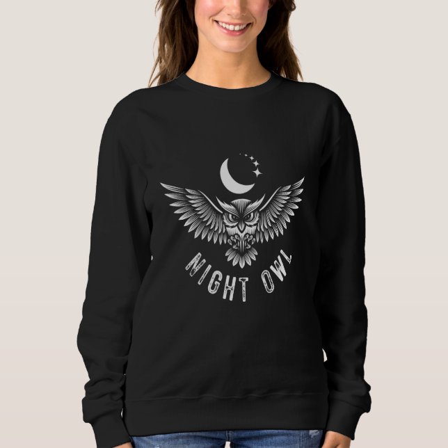 Sweatshirt Belle Chouette de nuit Cute Oiseau Cool Aigle Prop (Devant)
