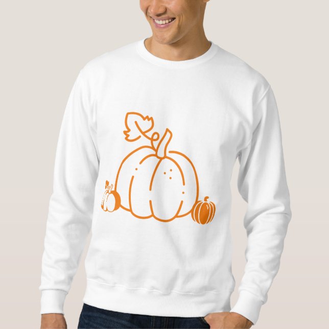 Sweatshirt belle conception citrouille (Devant)