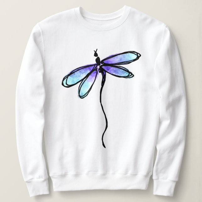 Sweatshirt Belle libellule Art Abstrait à porter (Design devant)